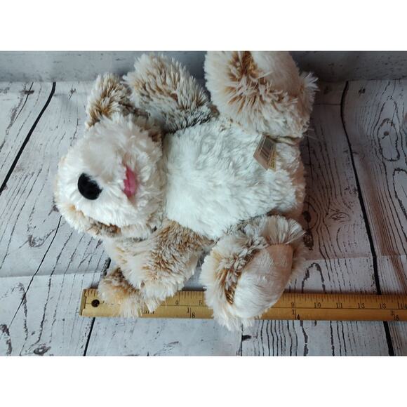 Dan Dee Stuffed Animal Puppy Dog Plush Toy 8 Inch Tan White - Picture 5 of 5